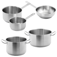Commercial Cookware Set | 5-Piece Pan Collection | Casserole, Stew and Saute Pans | Vogue S121