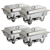 Commercial Chafing Dish Set | Chafer Set | Four Pack | Milan S299