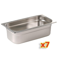 Gastronorm Container Kit | Food Storage Containers | 7x 1/4 GN Pans | Vogue S408