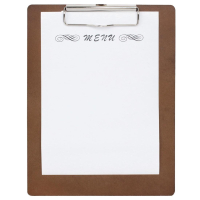 Wooden Menu Clipboard | A4 Presentation Board | Special Offer Pack of 10 | Olympia SA370