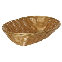 Oval Food Basket | Poly Wicker Bread Basket | Serving Display Basket | T364