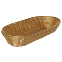 Large Baguette Basket | Poly Wicker Bread Basket | 40cm Display Basket | T366