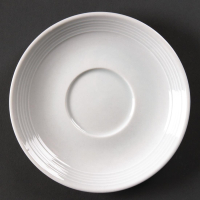 Linear Stacking Tea Cup Saucers | Porcelain Tea Saucers | Stackable Design | Olympia U085