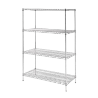 Wire Shelving Kit | 4 Tier Storage Shelving | 1853mm x 1220mm x 610mm | Vogue U257