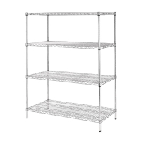 Wire Shelving Kit | 4 Tier Storage Rack | 1853(H) x 1525(W) x 610(D)mm | Vogue U258