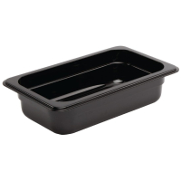 Polycarbonate 1/4 Gastronorm Container | GN Pan | 65mm Deep Black | Vogue U466