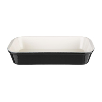 Cast Iron Roasting Dish | Black Roasting Pan | Heat Retaining Cookware | Vogue U571