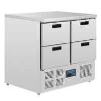 Commercial 4 Drawer Counter Fridge | Refrigerated Drawer Unit | 240 Litre | Polar U638