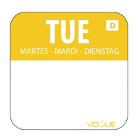 Dissolvable Food Rotation Labels | Food Safety Stickers | Tuesday Rotation | Vogue U778