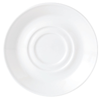 White Low Cup Saucers | Porcelain Plate | 165mm Diameter | Steelite Simplicity V0097