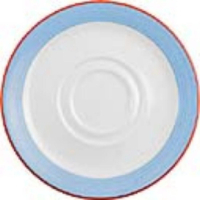 Blue Saucers | Porcelain Tea Saucers | 165mm Diameter | Steelite Rio V3072