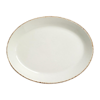 Oval Coupe Plates | Brown Dapple Ceramic Plates | 202mm | Steelite VV1315