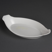 Oval Eared Dishes | Whiteware Serving Platter | 320 x 177mm | Olympia W423