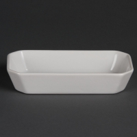 Oblong Hors d'Oeuvre Dishes | Whiteware Appetizer Plate | 185mm | Olympia W425