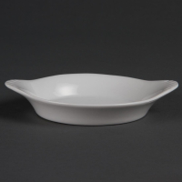 Round Eared Dishes | Whiteware Serving Dishes | 156x126mm | Olympia W443