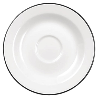 Saucers 150mm | Porcelain Tea Saucers | Restaurant Tableware | Churchill Alchemy Mono W554