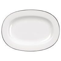Oval Dishes | Alchemy Mono Tableware | 280mm White Ceramic | Churchill W565