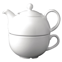 Commercial Teapot | White Porcelain Teapot | 370ml Capacity | Churchill W905