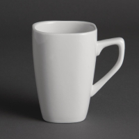 Rounded Square Mugs | 284ml (10oz) Stoneware Cups | Microwave & Dishwasher Safe | Olympia Y108