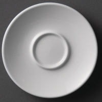 Espresso Saucers | White Ceramic Coffee Plates | 120mm | Olympia Y112