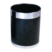Waste Paper Bin | Office Trash Can | Silver Rim Design | Bolero Y805