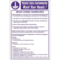 Wash Hands Sign | Prevent Cross Contamination Sign | Durable Food Safety Notice | Vogue Y909