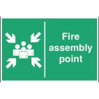 Fire Assembly Point Sign | Emergency Evacuation Sign | Weatherproof Safety Signage | Y921