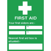 First Aid Box Sign | First Aiders Nearest Sign | Wall Mountable Safety Sign | Y922