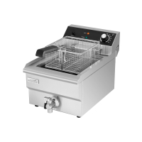 Commercial Electric Fryer | Single Tank Countertop Fryer | 16 Litre Capacity with Tap | Modena EF161V