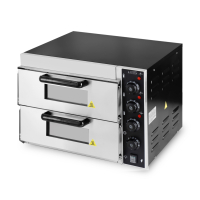 Commercial Twin Deck Electric Pizza Oven | Stone Base | Cooks 2x16 Inch Pizzas | Modena MP2