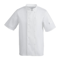 Commercial Chef Jacket | Unisex Short Sleeve Chef Coat | White 4XL | Whites A211-4XL
