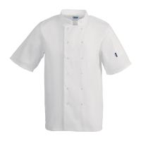 Commercial Chef Jacket | Unisex Short Sleeve Chef Coat | White | Whites Vegas A211-S