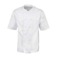 Commercial Chef Jacket | Unisex Cool Vent White Chef Coat | Breathable Kitchen Uniform | Chef Works A914-4XL
