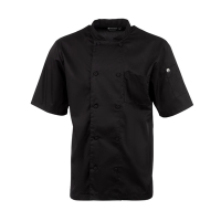 Commercial Chef Jacket | Unisex Cool Vent Chef Coat | Black 3XL | Chefs Works B054-3XL