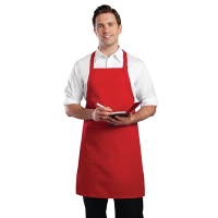 Bib Apron | Professional Cooking Apron | Colour by Chef Works | Red | B196