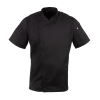 Commercial Chef Jacket | Mens Zipper Chef Coat | Black | Chef Works B472-S