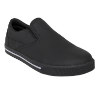 Commercial Slip-on Shoe | Microfibre Work Shoe | Matte Black | Slipbuster BA062-38