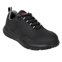 Commercial Microfibre Safety Trainers | Slipbuster Safety Shoes | Matte Black | 45 | Slipbuster BA064-45