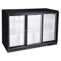 Commercial Triple Sliding Door Bar Bottle Cooler | Bar Fridge | 338 Bottle Capacity | Blizzard BAR3SL