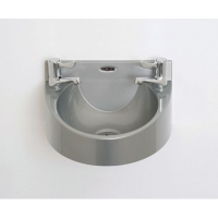 Polycarbonate Wash Hand Basin | Commercial Hand Washing Station | Wall-Mounted Grey | Basix WS1-L