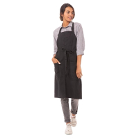 Canvas Bib Apron | Rockford Steel Grey Apron | Premium Culinary Workwear | Chef Works BB018