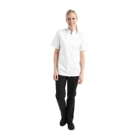 Womens Chef Jacket | Zip Front Chef Coat | White | Chef Works BB052-M