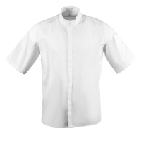 Commercial Chef Jacket | Band Collar | White | Size S | Southside BB702-S