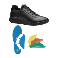 Commercial Non-Slip Work Trainer | Modular Insole Safety Shoe | Black | WearerTech Transform BB743-42