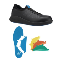 Safety Toe Trainer | Slip Resistant Work Shoe | Black | WearerTech Transform BB745-42
