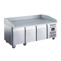 Commercial Pizza Prep Counter | 3 Door Refrigerated Worktop | 580L Capacity | Blizzard BPB2000