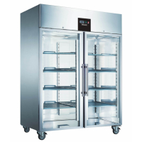 Commercial Gastronorm Refrigerator | Double Glass Door Fridge | 1300L Capacity | Blizzard BR2SSCR