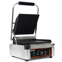 Commercial Contact Grill | Single Grill | 1800W Smooth Bottom | Blizzard BRSCG1