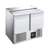 Commercial Saladette | 2 Door Compact Gastronorm Refrigerator | With Cutting Board | 240L Capacity | Blizzard BSP2