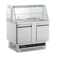 Commercial Saladette | 2 Door Gastronorm Refrigerator | 232L Capacity | Display Unit | Inomak BSV7300-HC